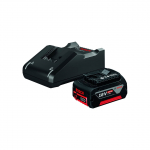 Akumuliatoriaus ir kroviklio rinkinys BOSCH GBA, 18 V, 4,0 Ah Li-ion, GAL 18V-40