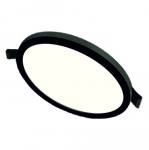 Įleidžiama LED panelė TOPE SPLIT, IP44, 3000 K, 1168 lm, 16 W, juodos sp., &Oslash;15 cm