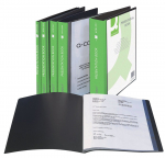 Aplankas A4 su 10 įmaučių "PANORAMA" juodas