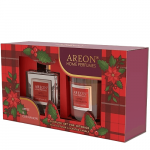 Rinkinys namų kvapas AREON 150 ml + kvepianti žvakė Apple & Cinnamon