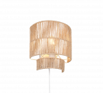 Sieninis &scaron;viestuvas REALITY SATNA, E27 1x25W, popieriaus tekstūra, rudos sp. 24x24x12,5cm