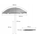 Paplūdimio skėtis Laro, mėlynas