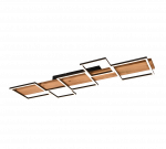 Lubinis LED &scaron;viestuvas TRIO Harper, 42W, 3000K, 5700lm, juodos/ąžuolo sp., 115 x 44 x 7 cm