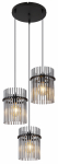Pakabinamas &scaron;viestuvas GLOBO GORLEY, 3xE27, 60W, 230V, metalinis, juodos sp, &oslash;47x140cm