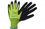 Žieminės darbo pir&scaron;tinės su TOUCH SCREEN medžiaga, aplietos nitrilu, ry&scaron;kiai gelt sp., 11d