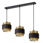 Pakabinamas &scaron;viestuvas OSRAM HORNET PENDANT LINEAR 3xE27 10W juodos/aukso sp, 78x150cm