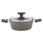 Puodas keramine danga su dangčiu UNIWELL, rudos sp., 20 cm