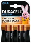 Elementai DURACELL OPTIMUM EXTRA LIFE, AA, 4 vnt