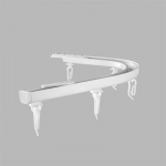 Universalus lenktas kampas, 900, baltos sp., 20 X 20 cm