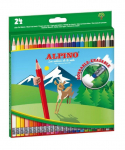 Spalvoti pie&scaron;tukai ALPINO Erasable, 24 spalvų