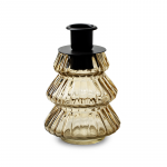 Stiklinė žvakidė NORDMANN, žalsvos spalvos, 8,5 x 12 cm, 1 vnt