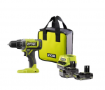 Akumuliatorinis suktuvas-gręžtuvas RYOBI ONE+ RDD18-2C42S, 18 V, 2,0+4,0 Ah Li-ion, 52 Nm