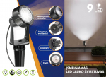 Įsmeigiamas LED lauko &scaron;viestuvas, IP44, 4000K, 150lm, &scaron;altai baltos sp, 6,3+5m, sujungiamas, 3 vnt.