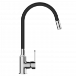 Plautuvės mai&scaron;ytuvas INVENA KSANTI, su 360&deg; sukiojamu snapu, chromo ir juodos sp.