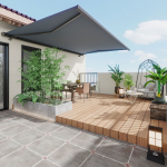 Elektrinė terasos markizė Futura, 500 x 300 cm, pilka