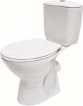 Unitazo komplektas CERSANIT Compact 640, su lėtai nusileidžiančiu dangčiu, 370 x 625 x 755 mm