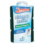 Pakaitinės indų plovimo &scaron;epečio kempinės SPONTEX Dishmop, 3 vnt