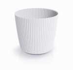 Plastikinis vazonas MILLY ROUND, baltos sp., 13 x 11,5 cm