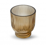 Stiklinė žvakidė DEX, rudos spalvos, 9 x 10 cm, 1 vnt