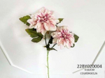Dirbtinių gėlių puok&scaron;tė FLOWER, rausvos sp., 2 žiedai