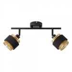 Ta&scaron;kinis &scaron;viestuvas OSRAM SPOT HORNET 2xE14 su lemp 2,8W 2700K 500lm  juodos/aukso sp 36x22,5cm