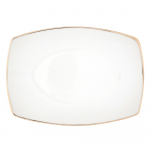Porcelianinė serviravimo lėk&scaron;tė MariaPaula Moderna Gold, baltos sp., 33 cm
