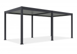 Pavėsinė Pergola ELEGANCE AUTOMATIC 300x600x256 cm su LED, Anthracite/Light Grey