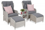 Lauko baldų komplektas Sofia, White/Grey