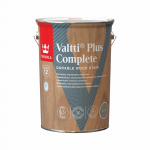 Medienos dažyvė TIKKURILA VALTTI PLUS COMPLETE, &scaron;ilko matiniai, pilkos sp., 5 l