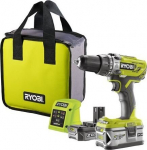 Akumuliatorinis smūginis gręžtuvas RYOBI ONE+ R18PD3-242S, 18 V, 2,0+4,0 Ah Li-ion, 50 Nm