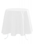 Staltiesė NELSON Nappe Ronde, baltos sp., &Oslash; 180 cm, 100% poliesteris