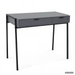Ra&scaron;omasis stalas su stalčiais Akord Furniture Factory Zentia, 100 cm x 45 cm, 80.5 cm, grafito sp./juoda sp.
