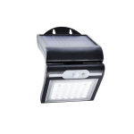 Sieninis LED lauko &scaron;viestuvas SPECTOR LIGHT, įkr., saulės energija, IP44,2,5W,7000K,220lm,juod., sp.