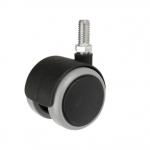 Baldų ratukas, &Oslash;50 mm, su sriegiu M10, guminis, 50 kg