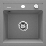 Deante granitinė virtuvinė plautuvė Deante Zorba ZQZ S103, Metallic grey