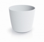 Plastikinis vazonas MILLY ROUND, baltos sp., 15 x 13 cm