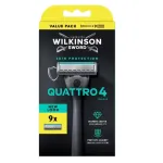 Skustuvas su 4 a&scaron;menimis ir 9 galvutėmis Wilkinson Quattro 4 Skin Protection