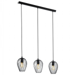 Pakabinamas &scaron;viestuvas EGLO NEWTOWN, 3 x E27, max 3 x 60W, juodos sp., 70 x 16 x h110 cm