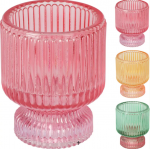 Stiklinė žvakidė CANDY COLOUR, 3 spalvos