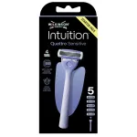 Skustuvas su 4 a&scaron;menimis ir 5 galvutėmis jautriai odai Wilkinson Intuition Quattro Sensitive
