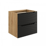 Vonios spintelė COMAD Ocean Black 82-60-2S. ąžuolo/juoda