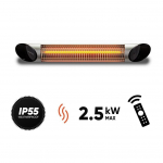 Anglies pluo&scaron;to infraraudonųjų spindulių &scaron;ildytuvas Veito BLADE S, sidabrinis 06-00191