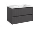 Vonios spintelė RB BATHROOM CITY GREY MAT 80, pakabin., be praust., pilkos sp., 79 x 50 x 45,5 cm