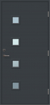 Lauko durys VILJANDI Hilde 4x1R, antracito sp. (RAL 7016),  890 x 2088 mm, kairė