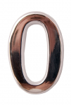 Buto numeris 0, 50 mm, chromo sp.