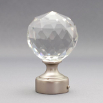 Karnizo užbaigimas TRAVO, metalinis, &scaron;v. matinio sidabro sp., &Oslash; 25 mm, 2 vnt.