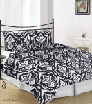 Mako satino patalynės komplektas NOSTRA 40-1275 BLUE, 200x220cm, 2x50x70cm, 100% medvilnės