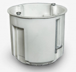 Vienvietė pagilinta dėžutė į gip. kartoną, 63x71mm, 850&deg; C, IP20, su varžt., baltos sp