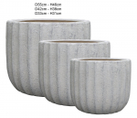 Lauko keraminis vazonas, koralų baltos sp., 33 x 33 x 31 cm