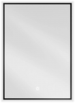 Vonios veidrodis Mexen Erma Black su LED ap&scaron;vietimu ir &scaron;ildymo kilimėliu, 50 x 70 cm
